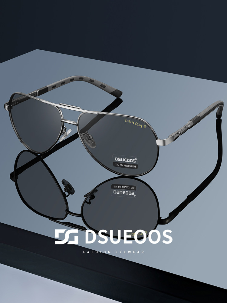 DSUEOOS Polarized Photochromic Sunglasses for Men - High-Definition Driving & Fishing Aviator Shades - DSUEOOS