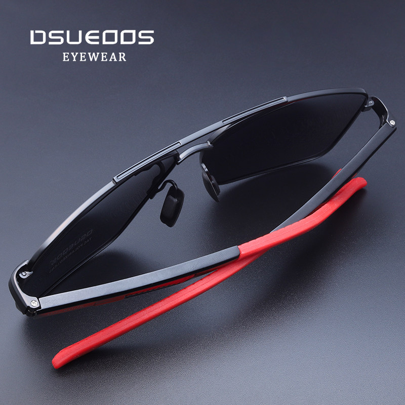 DSUEOOS Men's Polarized Square Sunglasses - HD Driving Night Vision Photochromic Eyewear - DSUEOOS