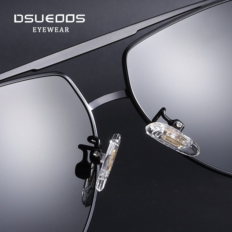 DSUEOOS Polarized Photochromic Sunglasses for Men - Luxury Titanium Aviator Driving Glasses Day/Night Vision - DSUEOOS