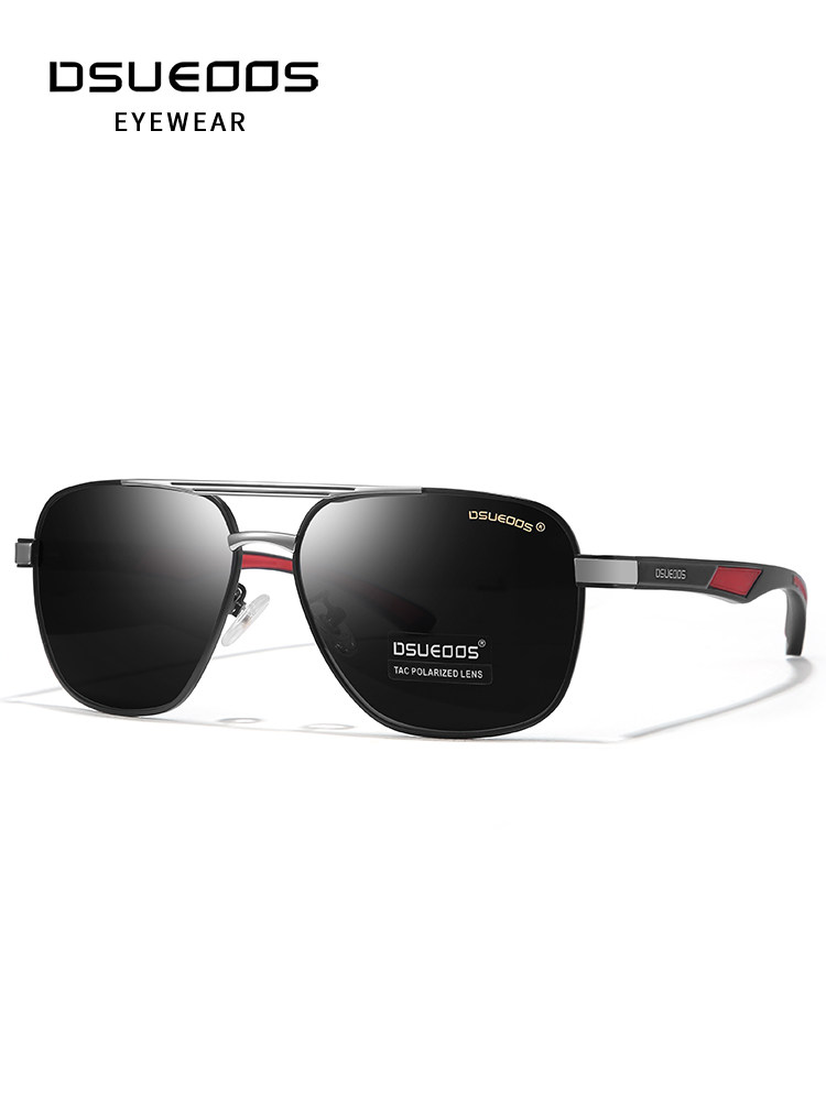 DSUEOOS Men's HD Glass Polarized Sunglasses - Premium Driving & Fishing Aviators - UVA/UVB Protection D9822 - DSUEOOS