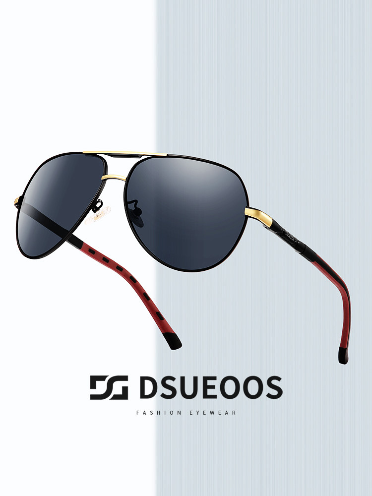 DSUEOOS Men's Polarized Aviator Sunglasses - Stylish UV Protection Driving Shades for Men - DSUEOOS