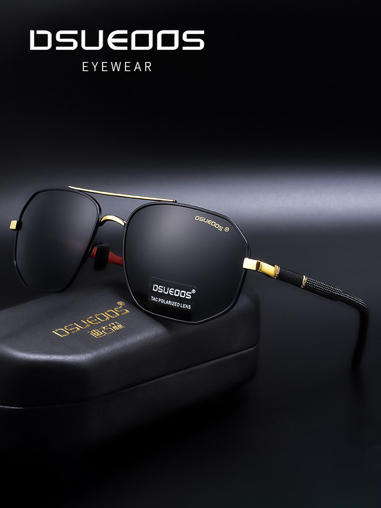 DSUEOOS Polarized Aviator Sunglasses for Men Women - HD Vision Photochromic Driving Glasses Day & Night Night Vision - DSUEOOS