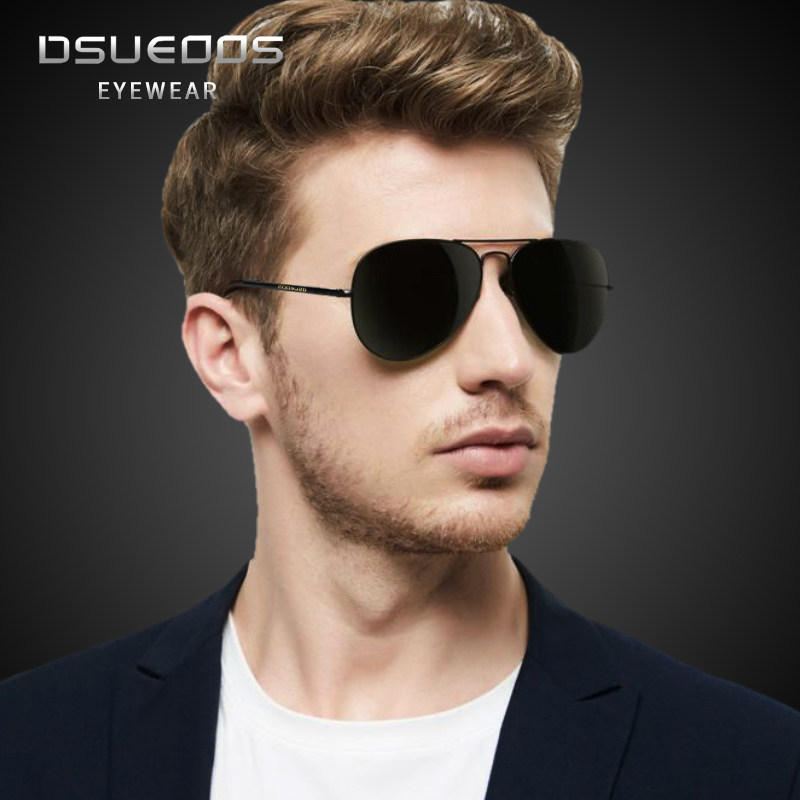 DSUEOOS Classic Aviator Glass Lens Sunglasses - Premium UV400 Driving Eyewear for Men & Women - DSUEOOS