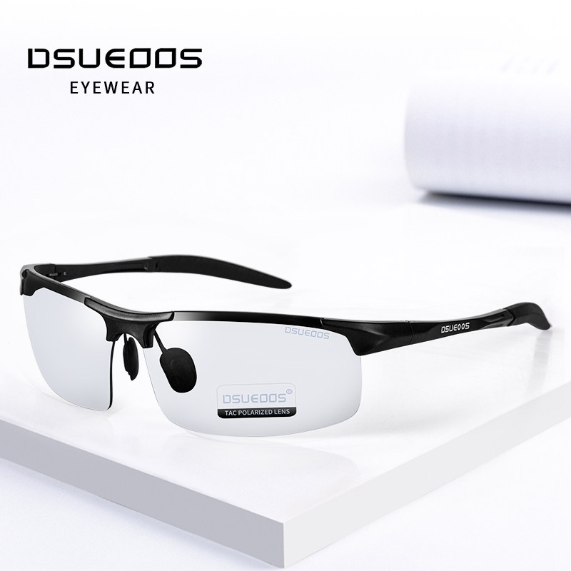 DSUEOOS Day-Night Photochromic Polarized Driving Sunglasses for Men - HD Anti-Glare Night Vision Glasses - DSUEOOS