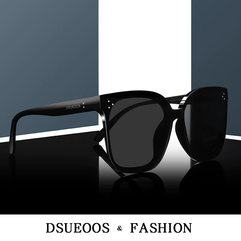 DSUEOOS Polarized Sunglasses for Men & Women - UV400 Protection Oversized Fashion Shades for Driving & Slimming Look - DSUEOOS