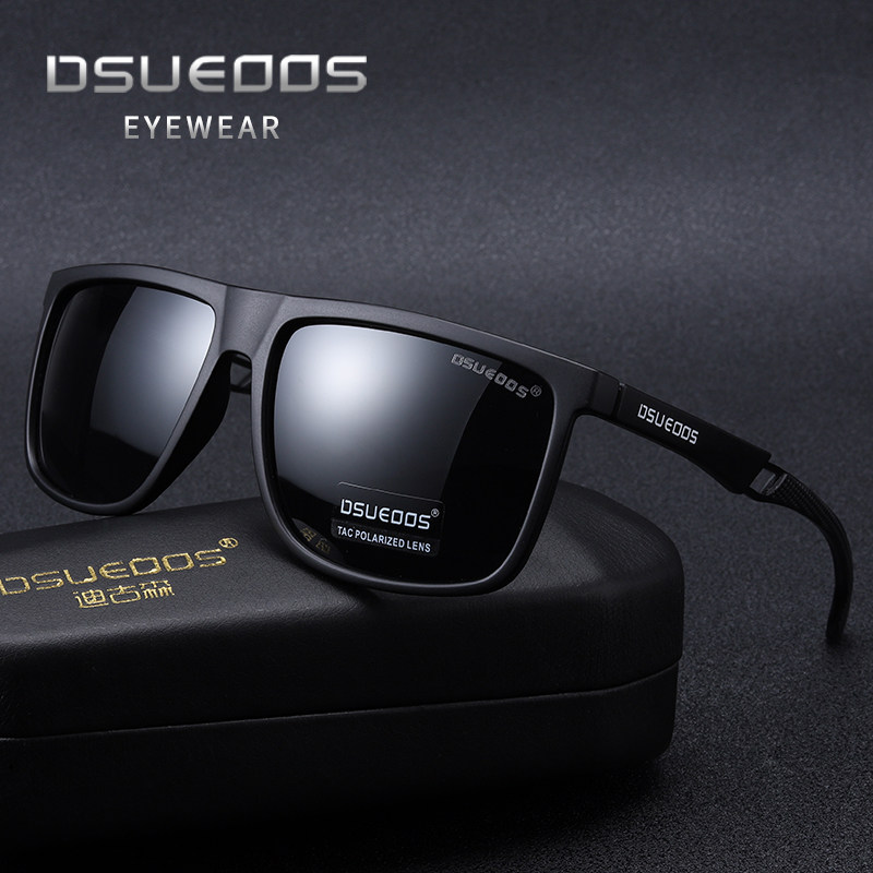 DSUEOOS Polarized Sunglasses for Men & Women - Retro Square Frame Driving & Fishing Eyewear - UVA/UVB Protection - DSUEOOS