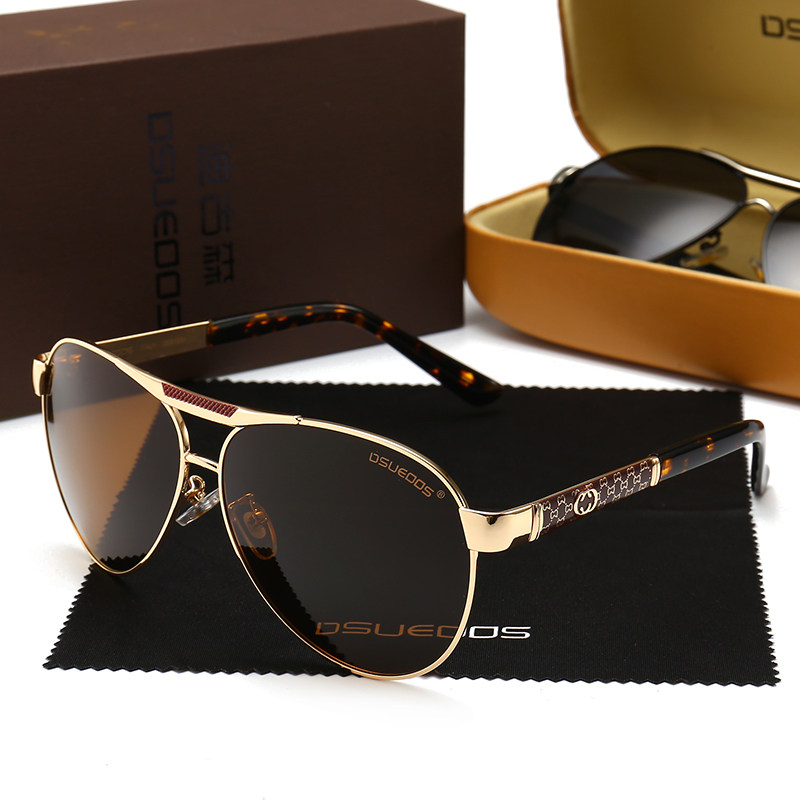DSUEOOS Classic Aviator Polarized Sunglasses for Men & Women - UV400 Driving & Fishing Mirror Eyewear - DSUEOOS