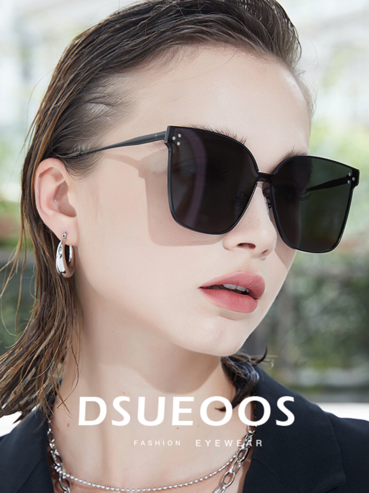 DSUEOOS Luxury Oversized Butterfly Sunglasses for Women - UV400 Protection & Slimming Face Effect - Trendy Gradient Lens Eyewear for Driving & Outdoor - DSUEOOS