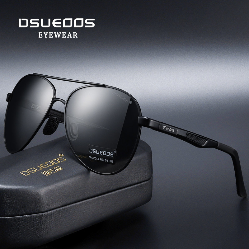 DSUEOOS Men's Polarized Aviator Sunglasses - Photochromic Day & Night Driving Glasses for Fishing & Outdoors - DSUEOOS