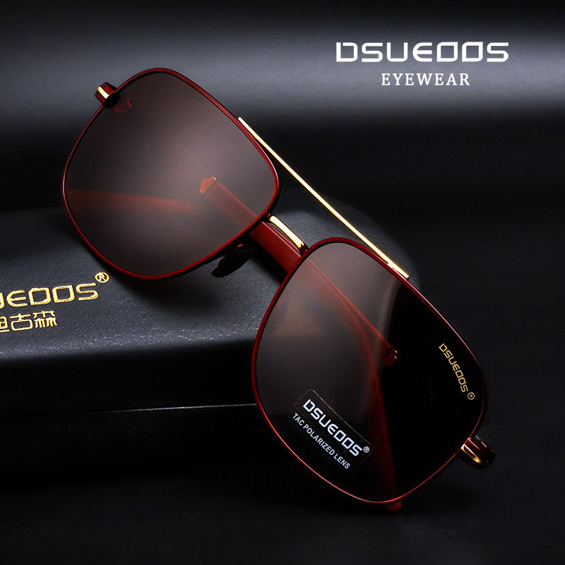 DSUEOOS Polarized Photochromic Sunglasses for Men & Women - UV400 Driving & Fashion Square Eyewear - DSUEOOS