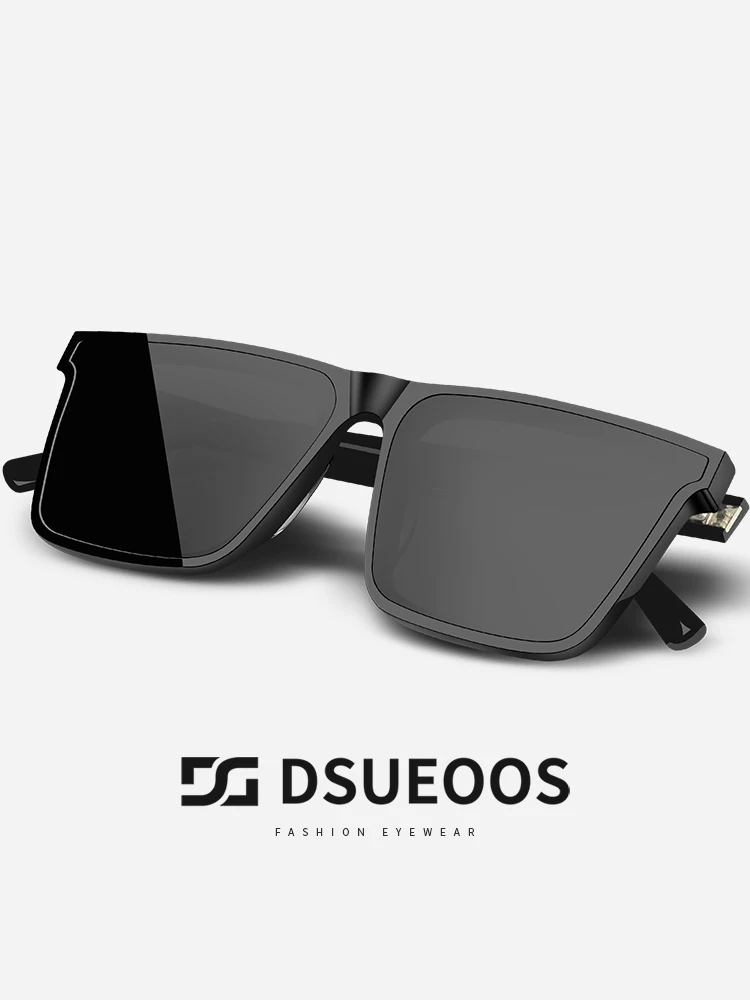 DSUEOOS Premium Polarized Sunglasses for Men & Women - High-Definition Nylon Lens Square Driving Glasses - 100% UV Protection BC8015 - DSUEOOS