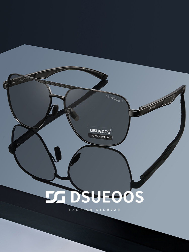 DSUEOOS Men's Photochromic Polarized Aviator Sunglasses - HD Driving & Fishing Eyewear - DSUEOOS