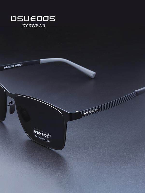 DSUEOOS HD Nylon Polarized Sunglasses for Men - Classic Square Business Driving Glasses with UV400 Protection - DSUEOOS