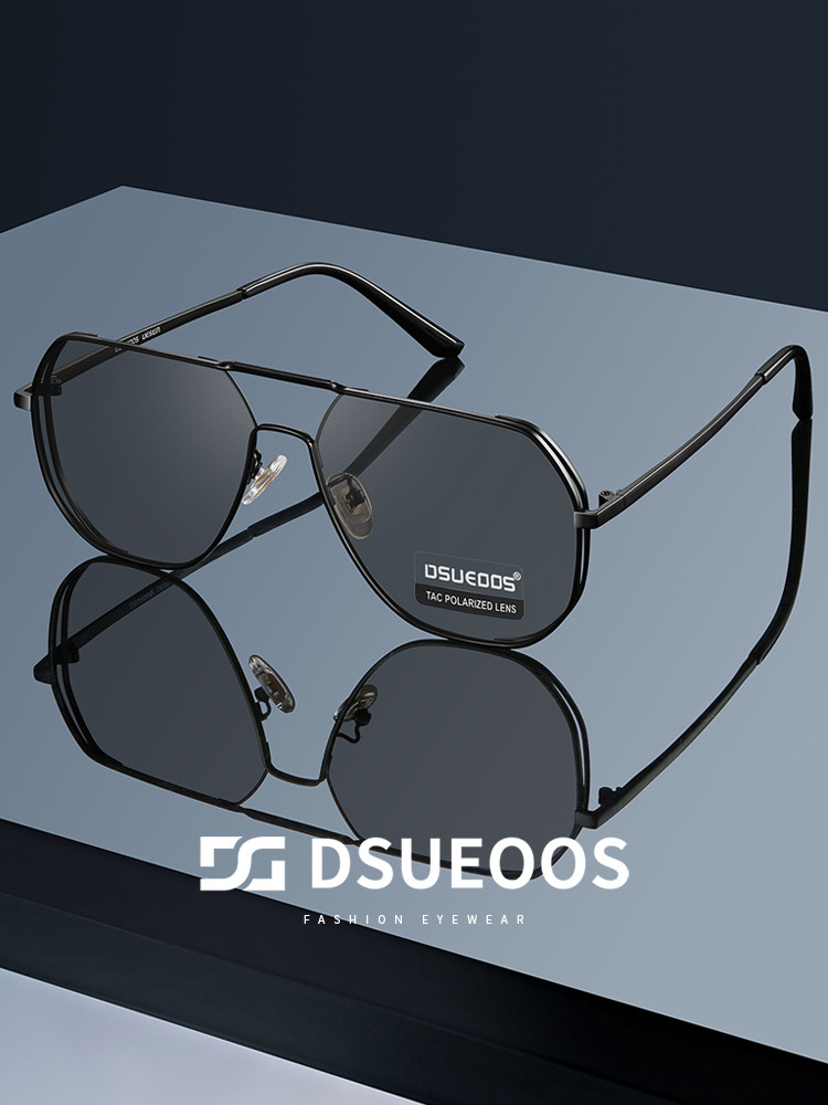 DSUEOOS Polarized Photochromic Sunglasses for Men - Night Vision & Day Driving Aviator Glasses for Fishing - DSUEOOS