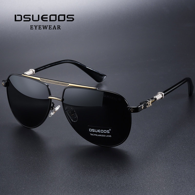 Aviator Polarized Sunglasses for Men - Photochromic Day & Night Vision Driving Glasses - DSUEOOS