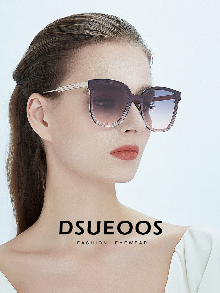 DSUEOOS Oversized Butterfly Sunglasses for Women - Slimming Face Effect, Luxury UV400 Protection Polarized Fashion Shades - DSUEOOS