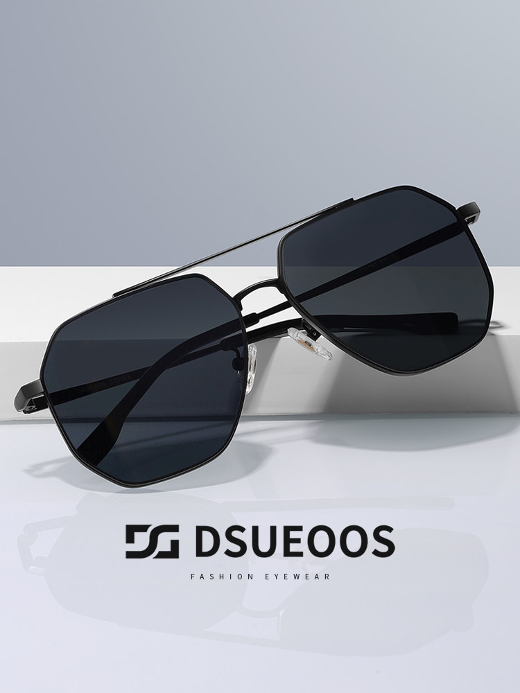 DSUEOOS Men's HD Polarized Aviator Sunglasses - Nylon Lens Titanium Frame Driving Eyewear X-9797 - DSUEOOS