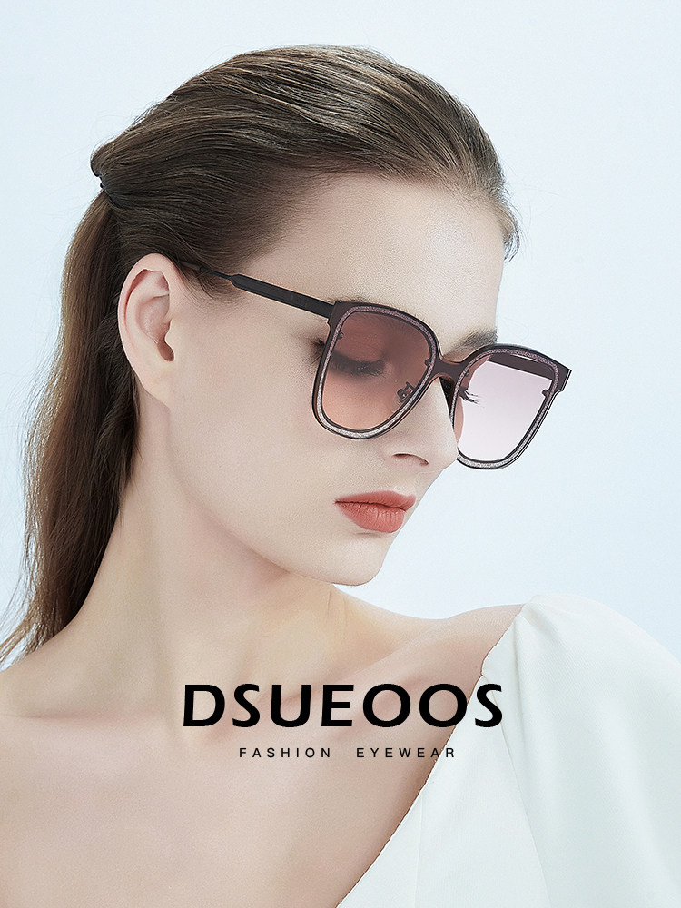 DSUEOOS Oversized Butterfly Sunglasses for Women - Slimming Face Effect, Luxury UV400 Protection Polarized Fashion Shades - DSUEOOS