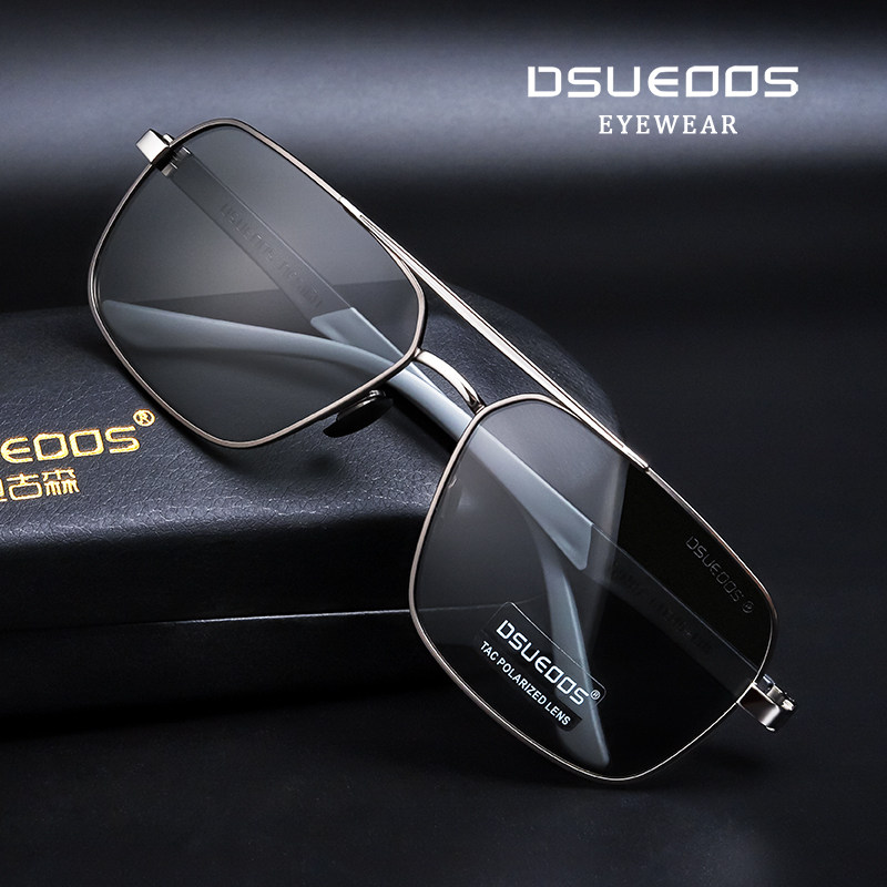 DSUEOOS Polarized Photochromic Sunglasses for Men - UV400 Day & Night Driving & Fishing Shades - DSUEOOS