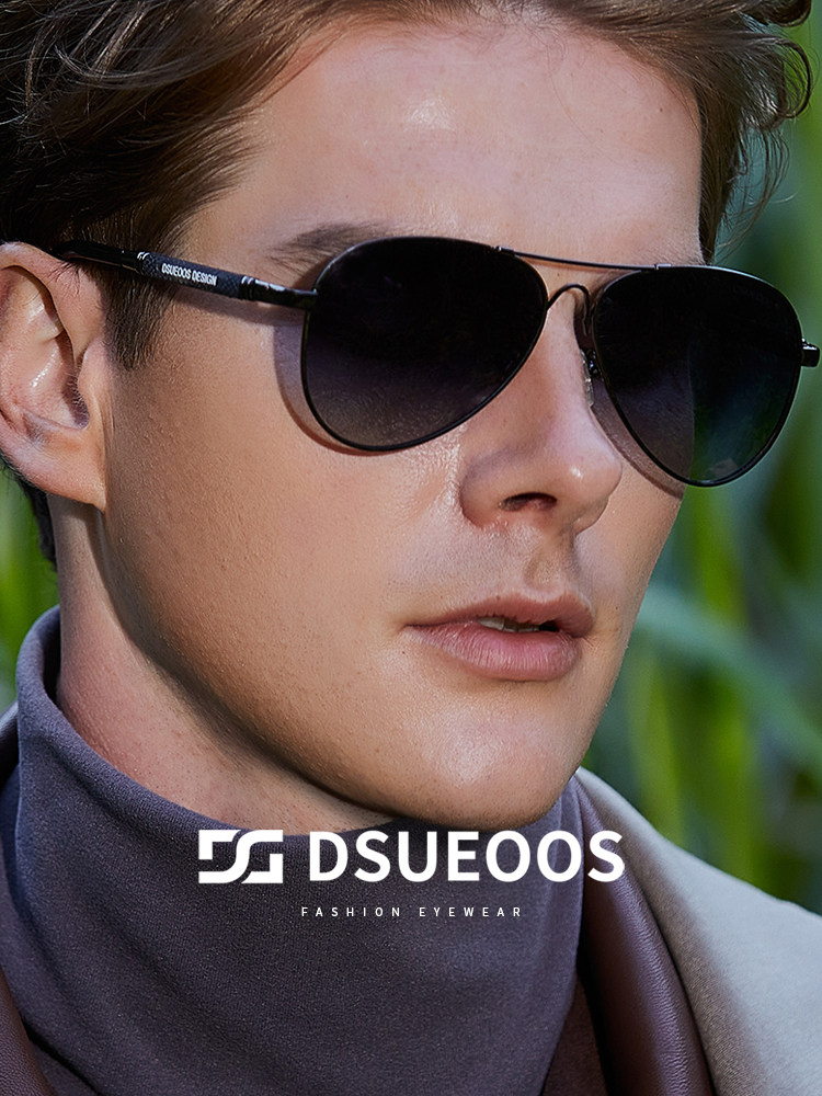 DSUEOOS Polarized Aviator Sunglasses for Men - HD Driving & Fishing Photochromic Shades - UV400 Protection - DSUEOOS