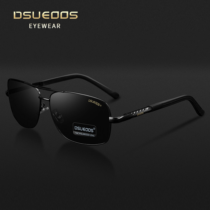DSUEOOS Polarized Sunglasses for Men - HD Driving & Fishing Square Mirror Shades - UV400 Protection - DSUEOOS