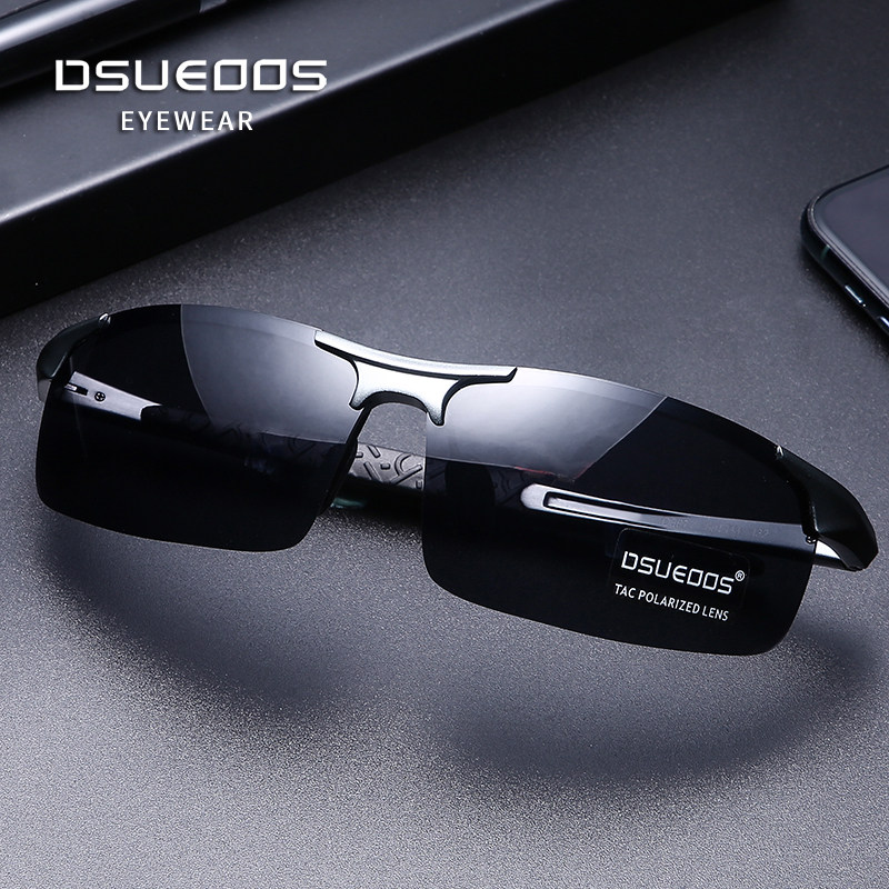 DSUEOOS Polarized Sunglasses for Men - HD Driving & Fishing Eyewear - Lightweight Aluminum Magnesium Frame - DSUEOOS