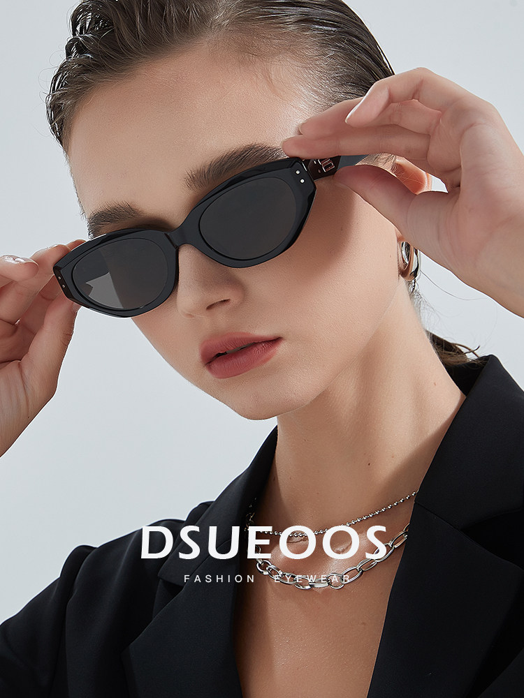 DSUEOOS Luxury Cat-Eye Sunglasses for Women - Retro GM Style UV400 Protection Sunblock Eyewear - DSUEOOS